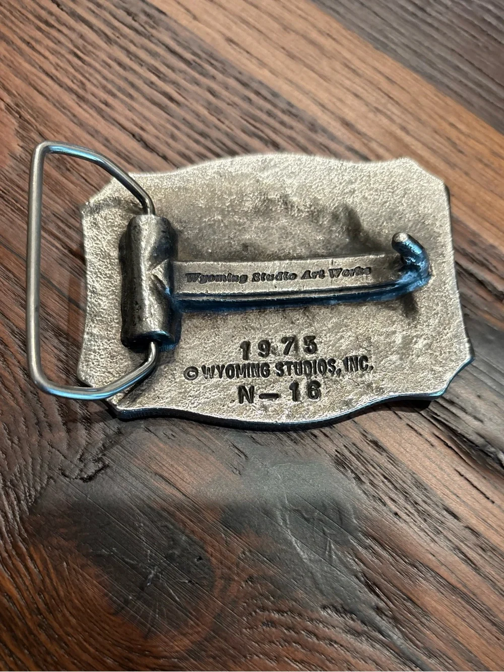 Vintage Jumping Trout Fisherman Belt Buckle, Artist James Lind, Wyoming Studios